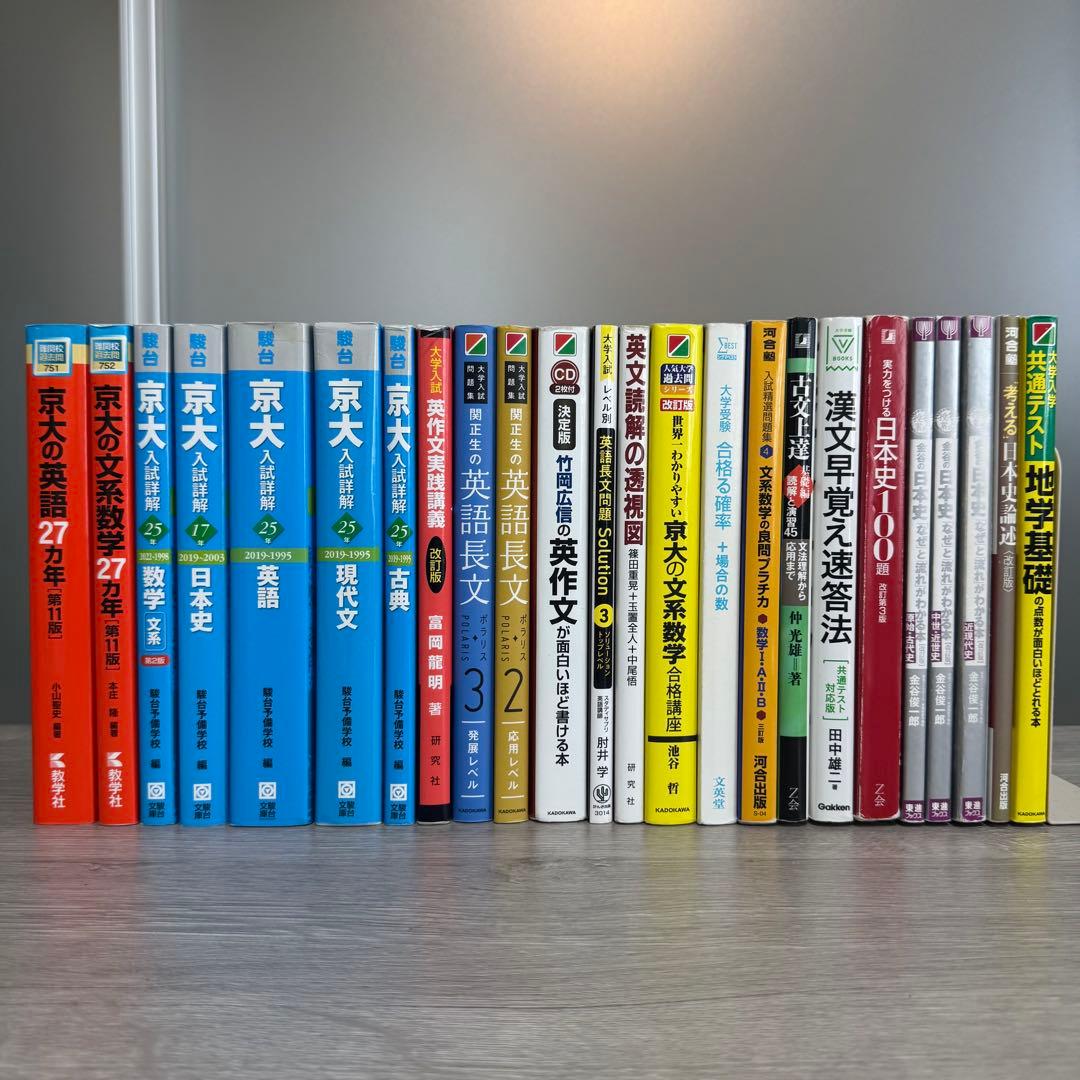 京都大学 文系受験参考書まとめ売り 赤本 青本