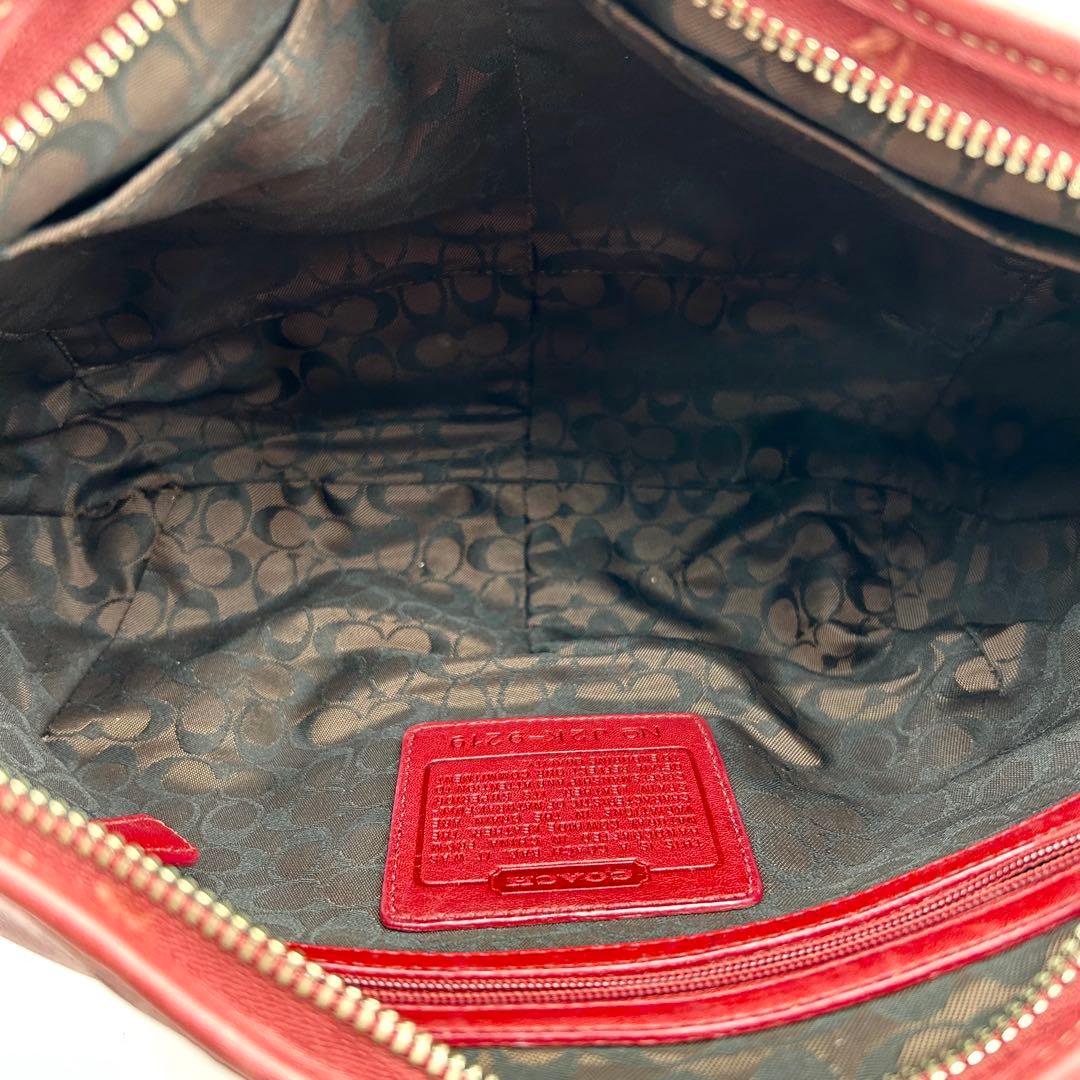 オールドコーチ ショルダーバッグ エルゴ ホーボー ワンショルダー 赤