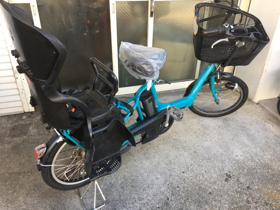 地域限定送料無料　アンジェリーノプティット　子供乗せ　青系　神戸市　電動自転車