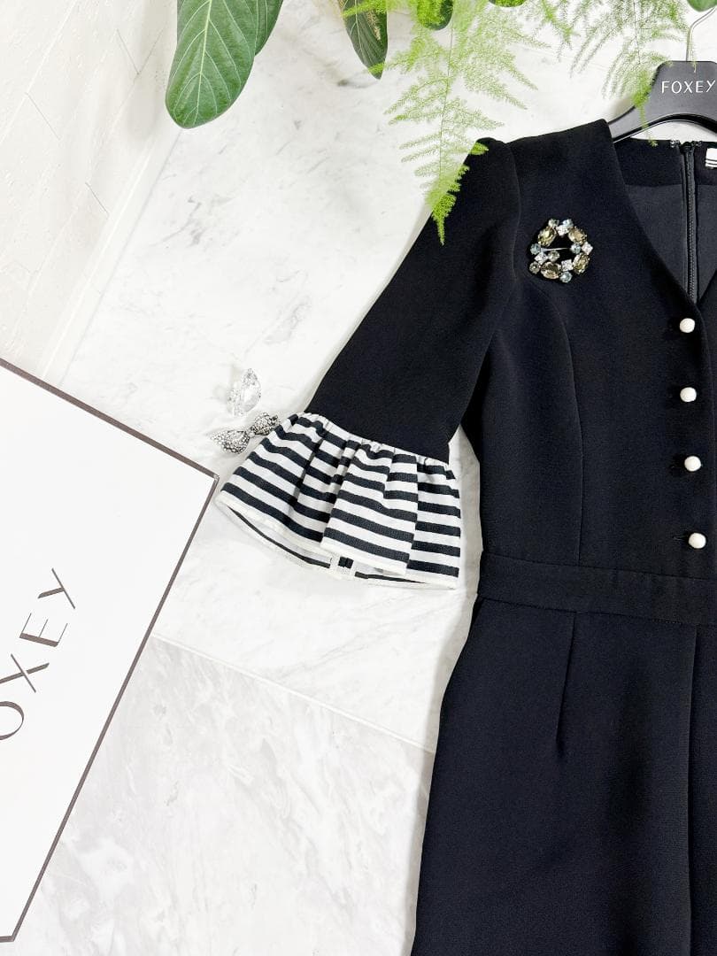 極美品★ボーダーズアットバルコニー ジャンプスーツ 36