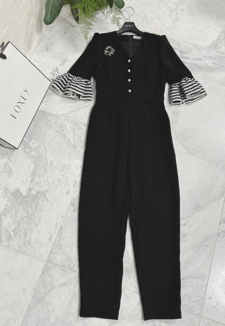 極美品★ボーダーズアットバルコニー ジャンプスーツ 36