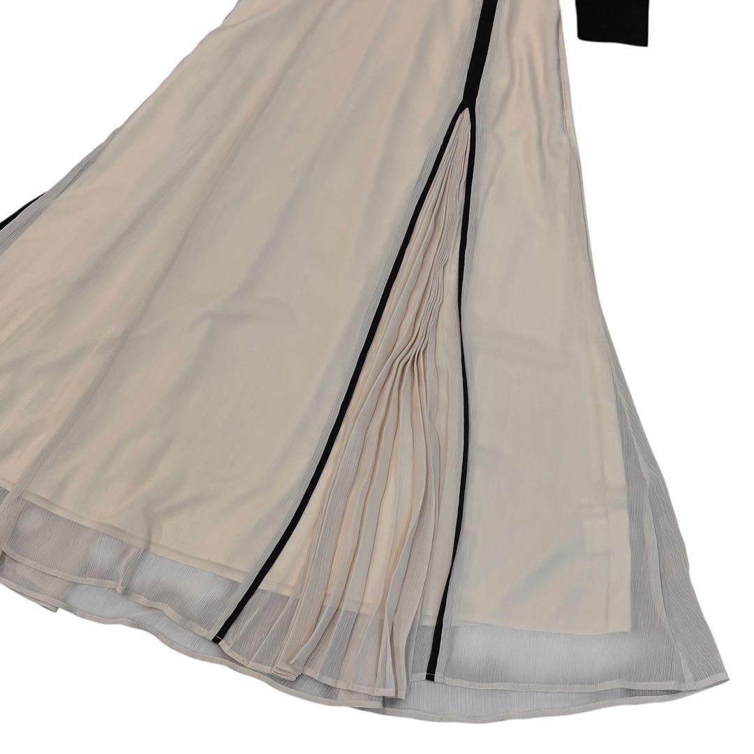 マイストラーダ ドッキングワンピース 36 リブニット プリーツ 金ボタン