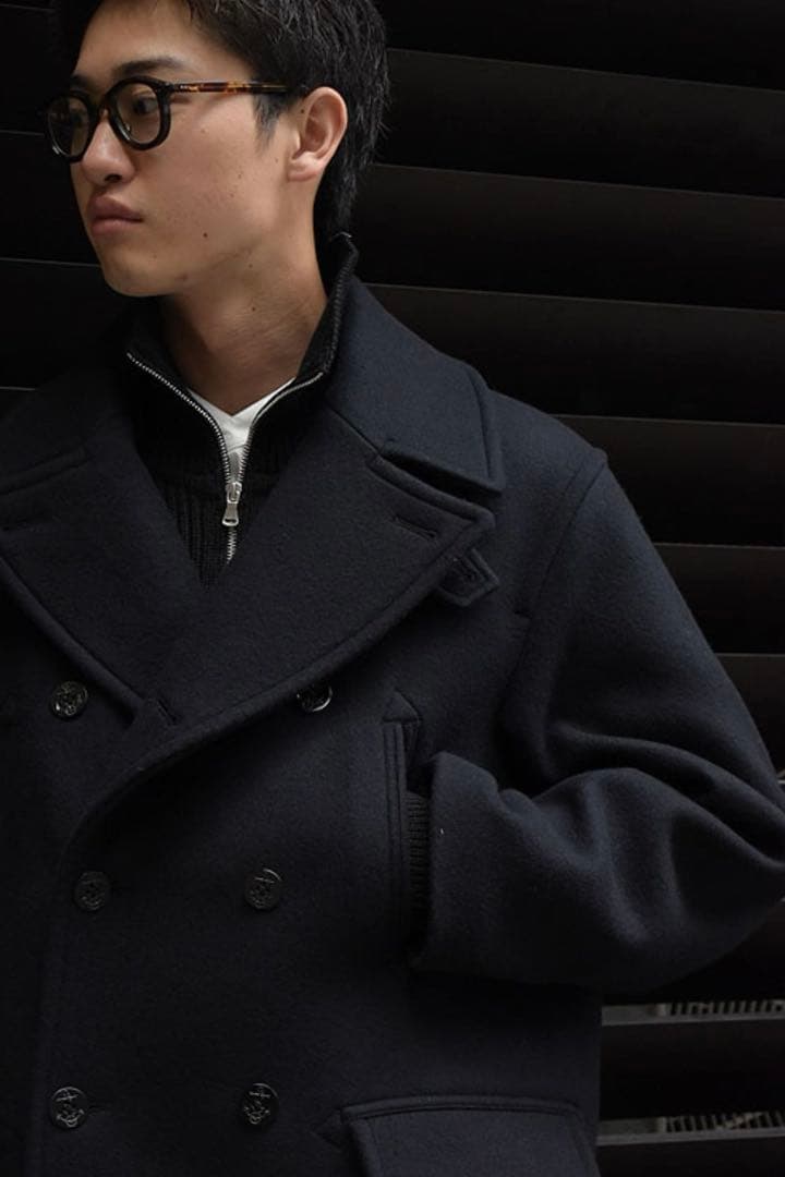 ジャケット・アウター blurhms ROOTSTOCK Wool Melton Pea Coat
