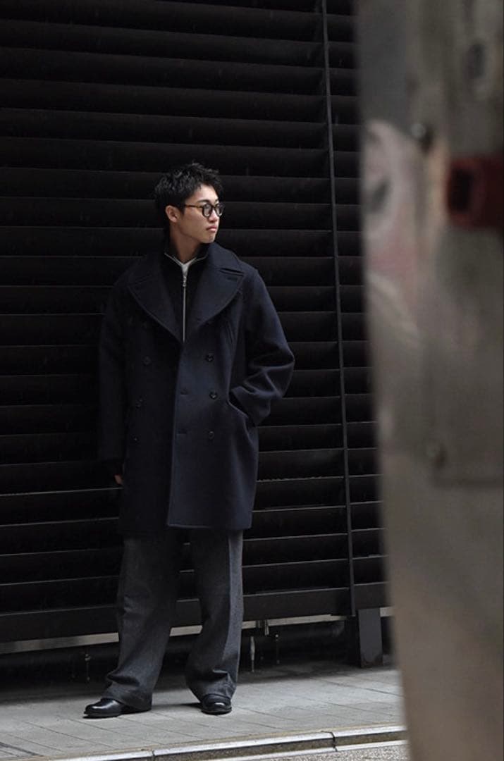ジャケット・アウター blurhms ROOTSTOCK Wool Melton Pea Coat
