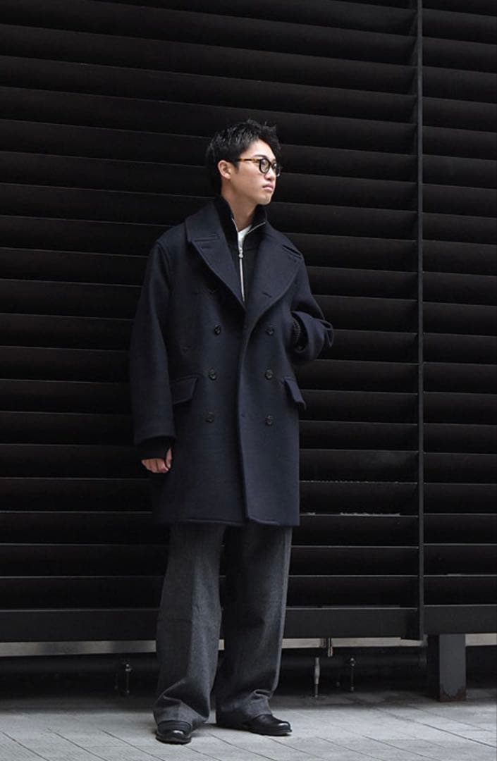 ジャケット・アウター blurhms ROOTSTOCK Wool Melton Pea Coat