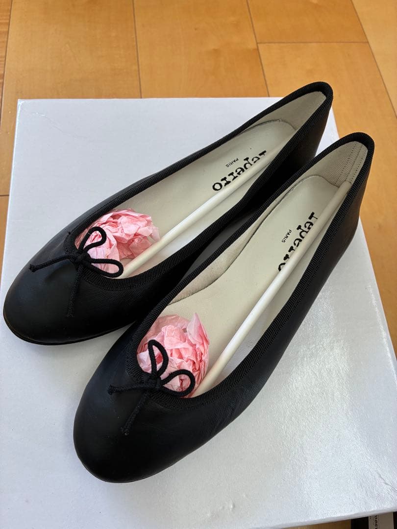 Repetto ブラック バレエシューズ 37.5 箱付き