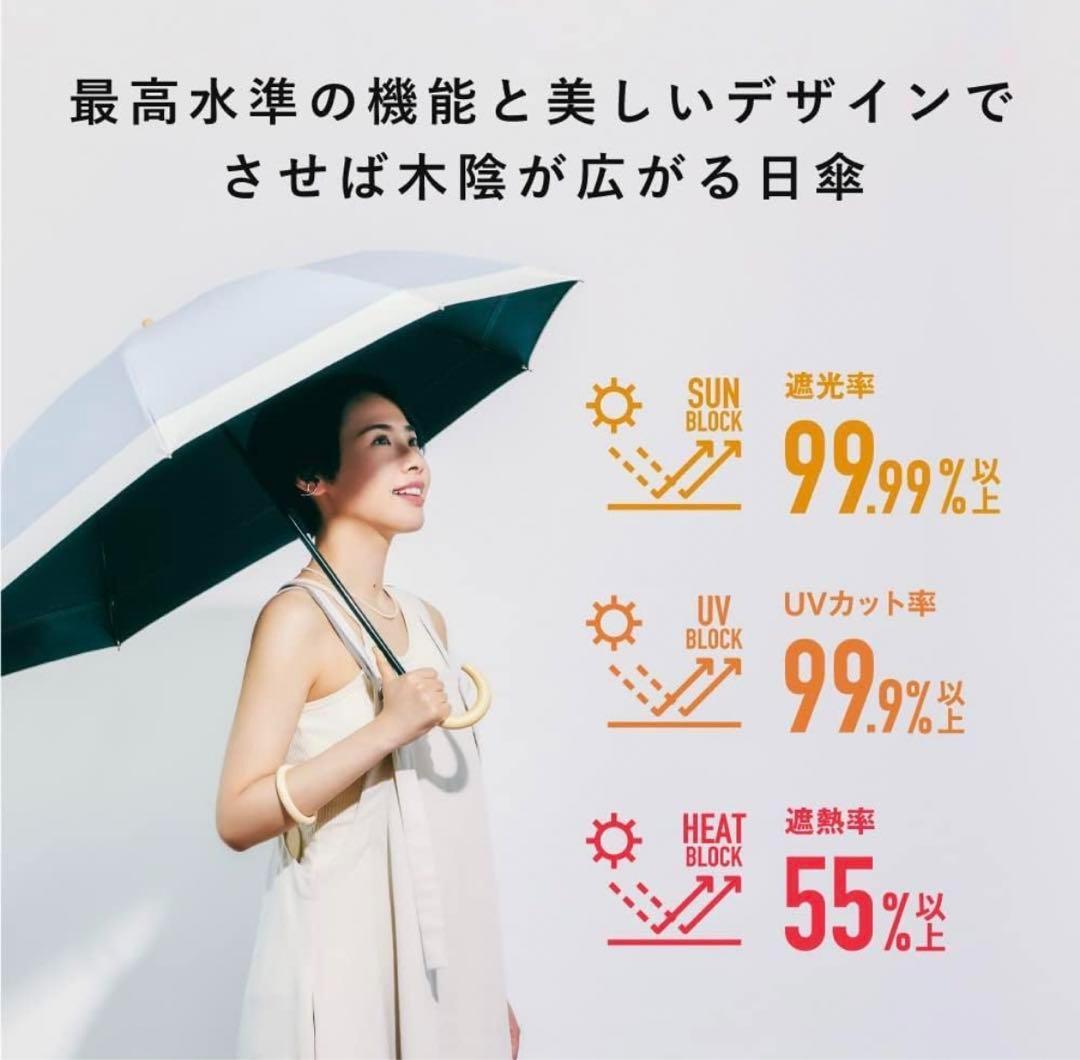 COKAGE+ 2段折傘 55cm 東レサマーシールド 日傘 グリーンホワイト