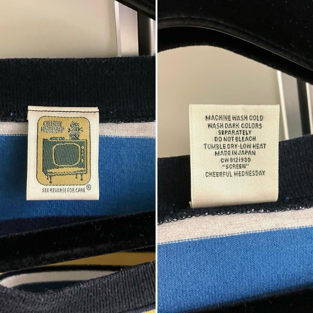 【CHEERFUL WEDNESDAY】マルチカラー ボーダー ロンT