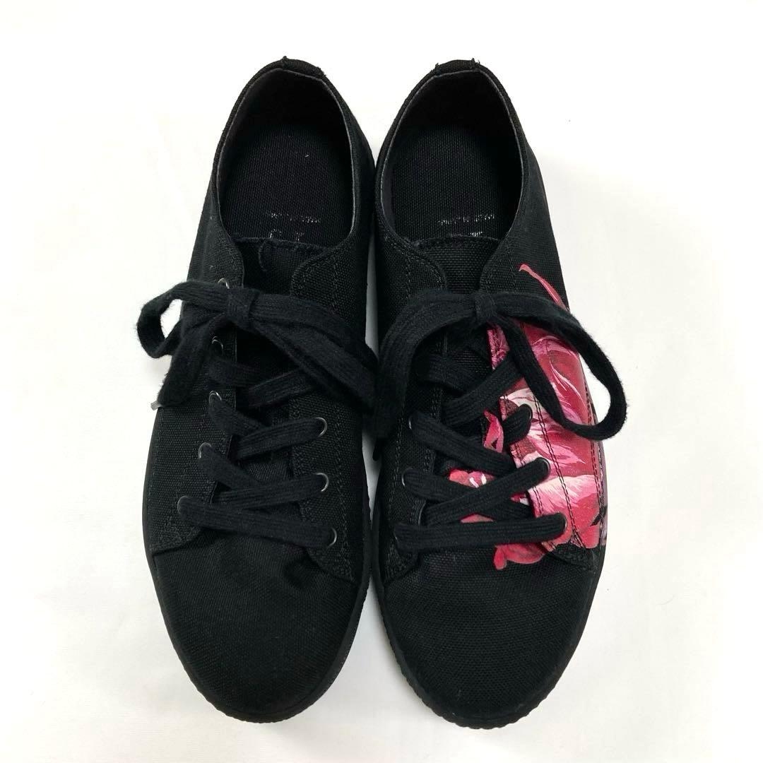 Y's ワイズ DESIGN PRINT CANVAS SNEAKER 黒4