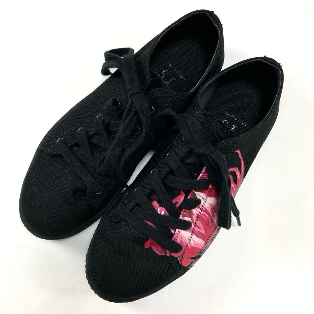 Y's ワイズ DESIGN PRINT CANVAS SNEAKER 黒4