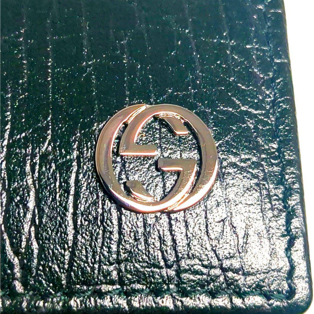 超美品✨【GUCCI】６連 キーケース インターロッキング ダークグリーン 箱付