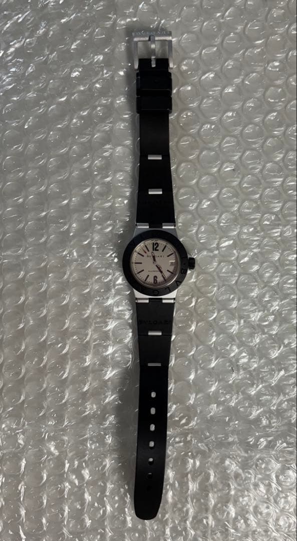 稼動品⭐️BVLGARI デイトクォーツAL29TA アルミニウム ラバーベルト