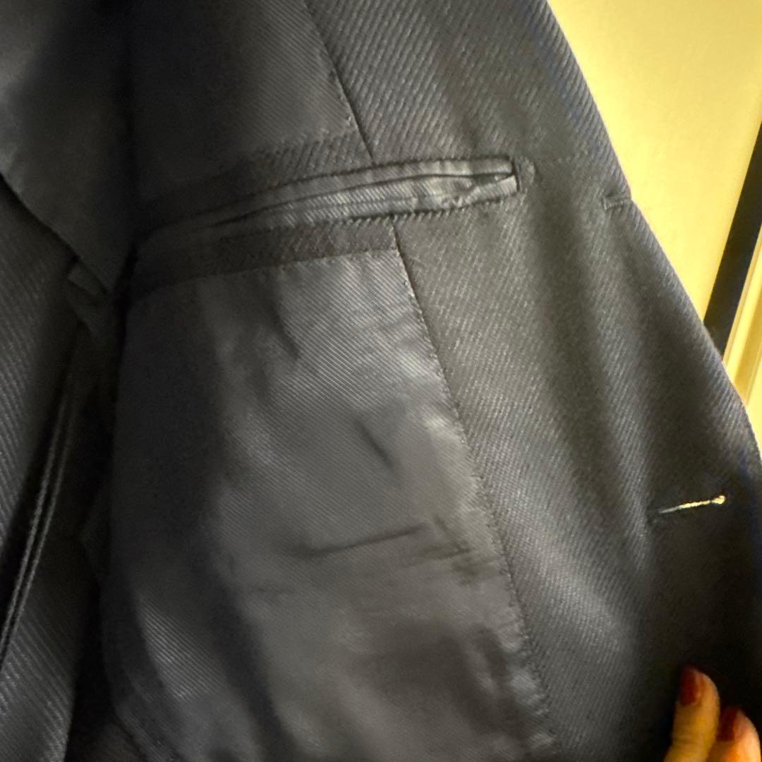 ビームスエフメンズ　紺ブレ　ウール　ネイビー テーラードジャケット 金ボタン