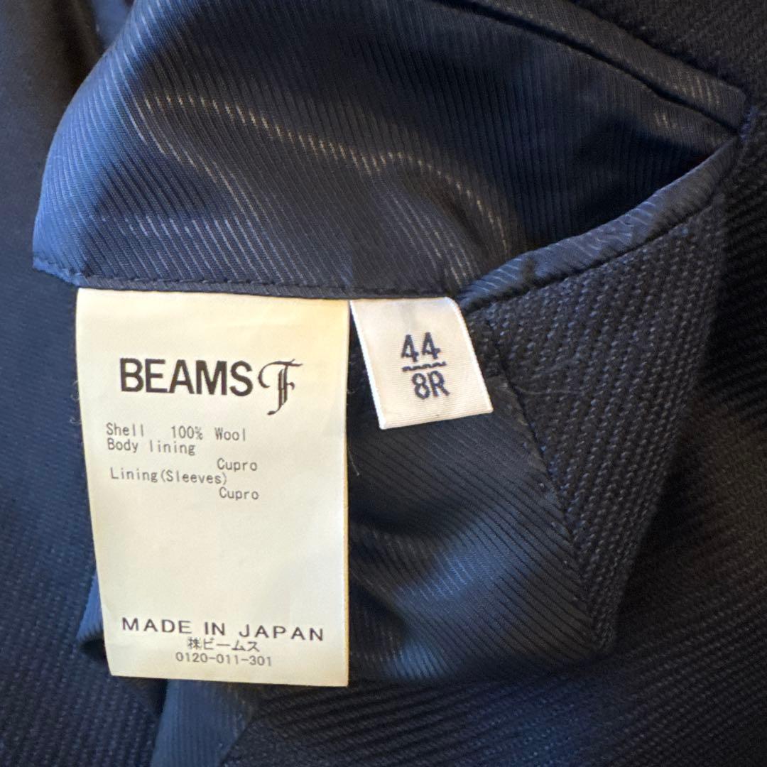 ビームスエフメンズ　紺ブレ　ウール　ネイビー テーラードジャケット 金ボタン