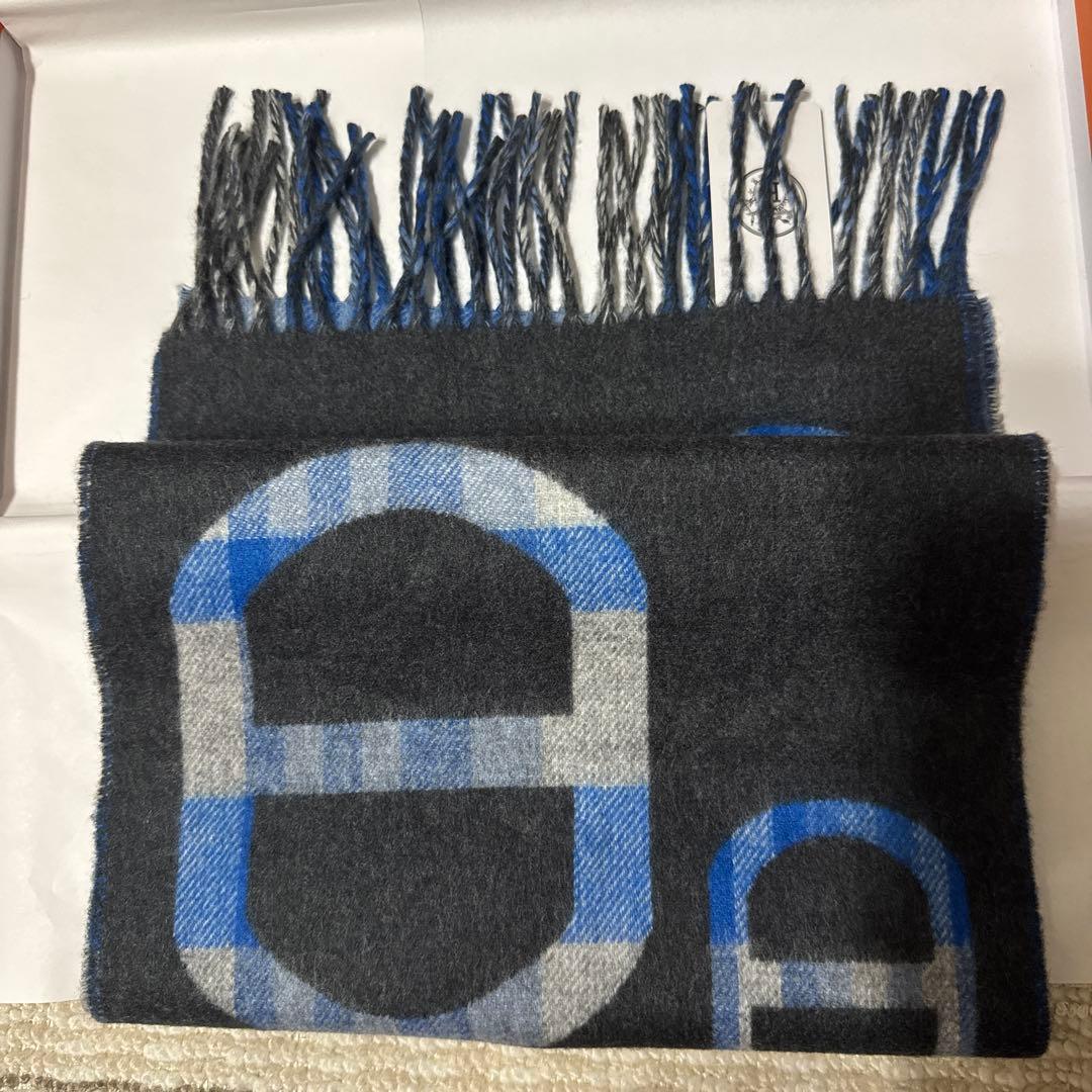 新品 エルメス マフラー メンズ 箱付き タータンマイヨン