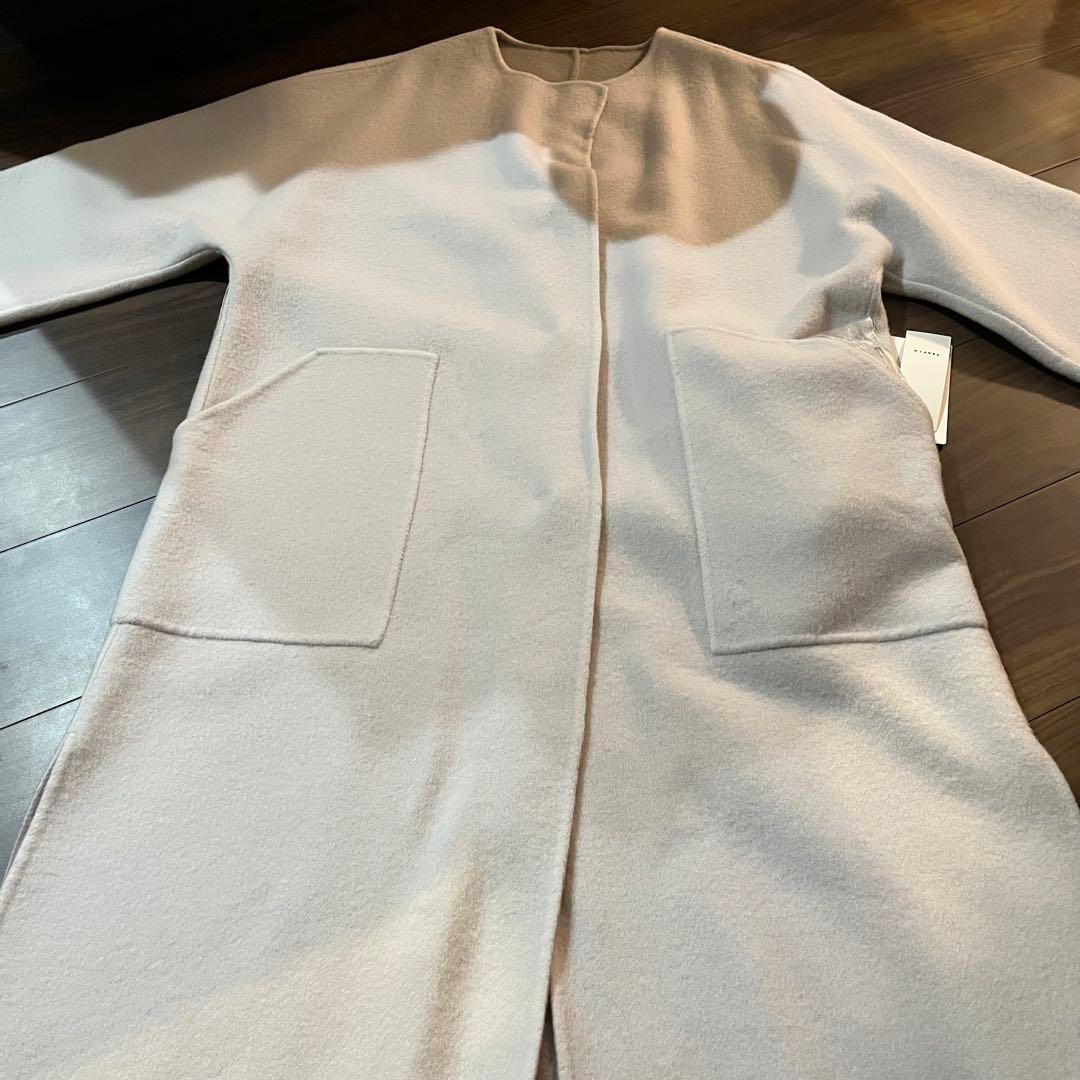 フレイ アイディー　ウールカシミアバイカラーリバーコート