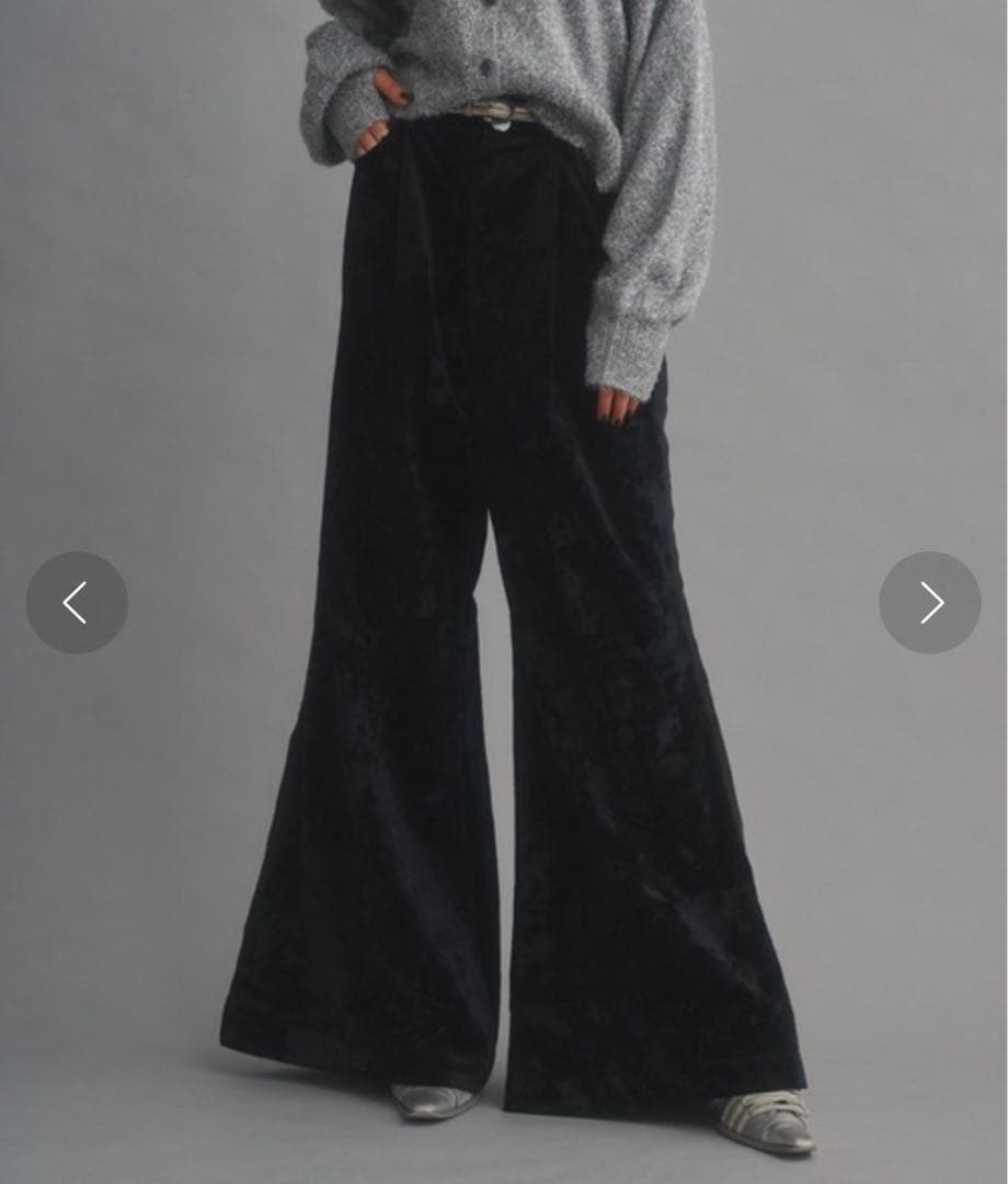 seyto Crash velour wide flare pants サイズ2