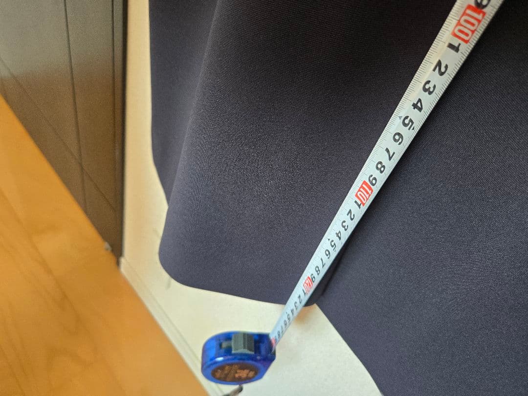 アドーア ネイビー ロングベスト ノーカラー