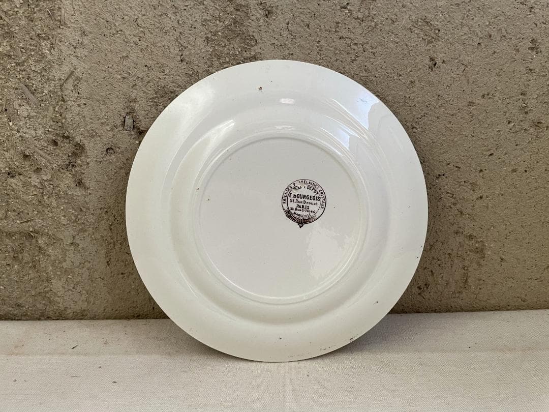 美品 エミールブルジョワ　平皿N-938/フランスアンティーク/ブロカント