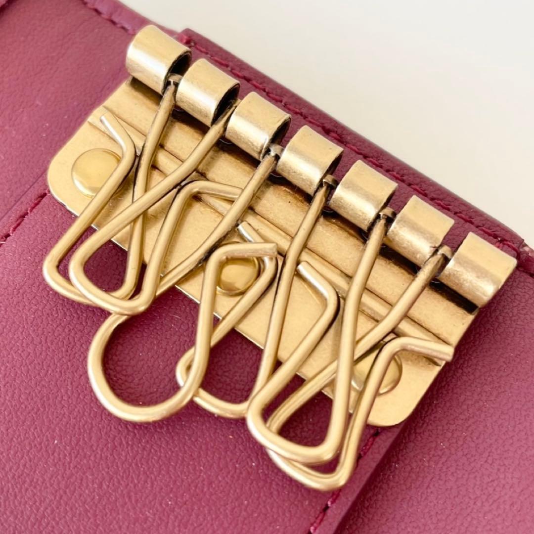 【新品】COACH 6 リング キー ケース シグネチャー キャンバス