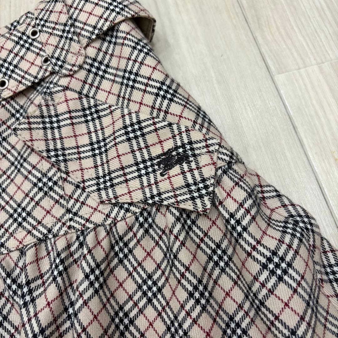 ✨美品✨バーバリーブルーレーベル スカート ノバチェック 切り替え フレア