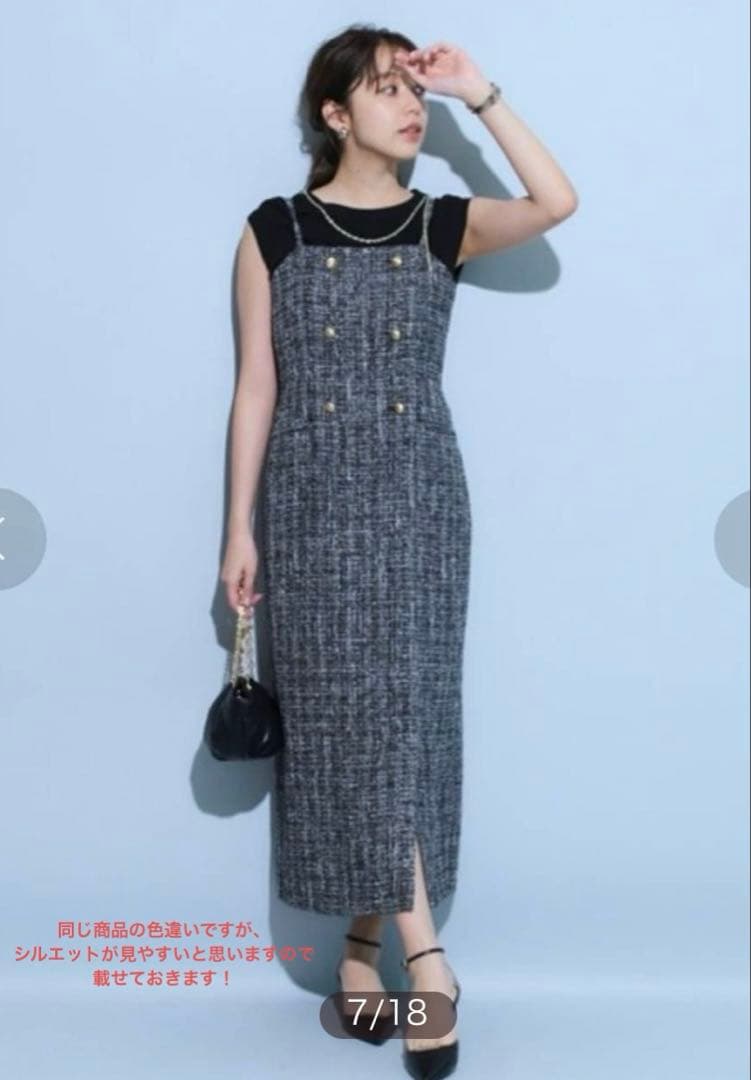 【新品、タグ付き】 JUSGLITTY テーラリング キャミ ワンピース ♡♡