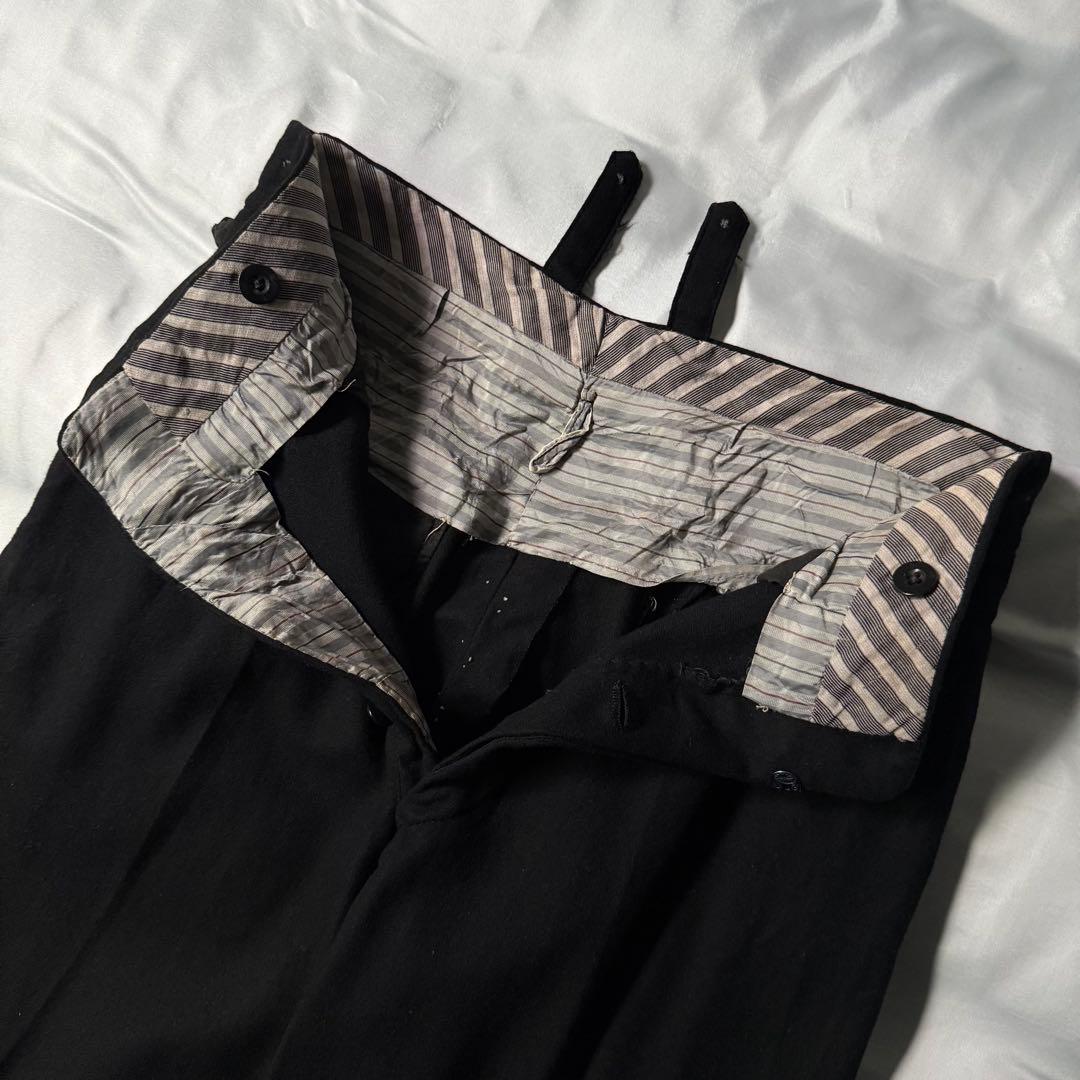 希少 50s 60s vintage ユーロ製 ブラック ウール ワークパンツ