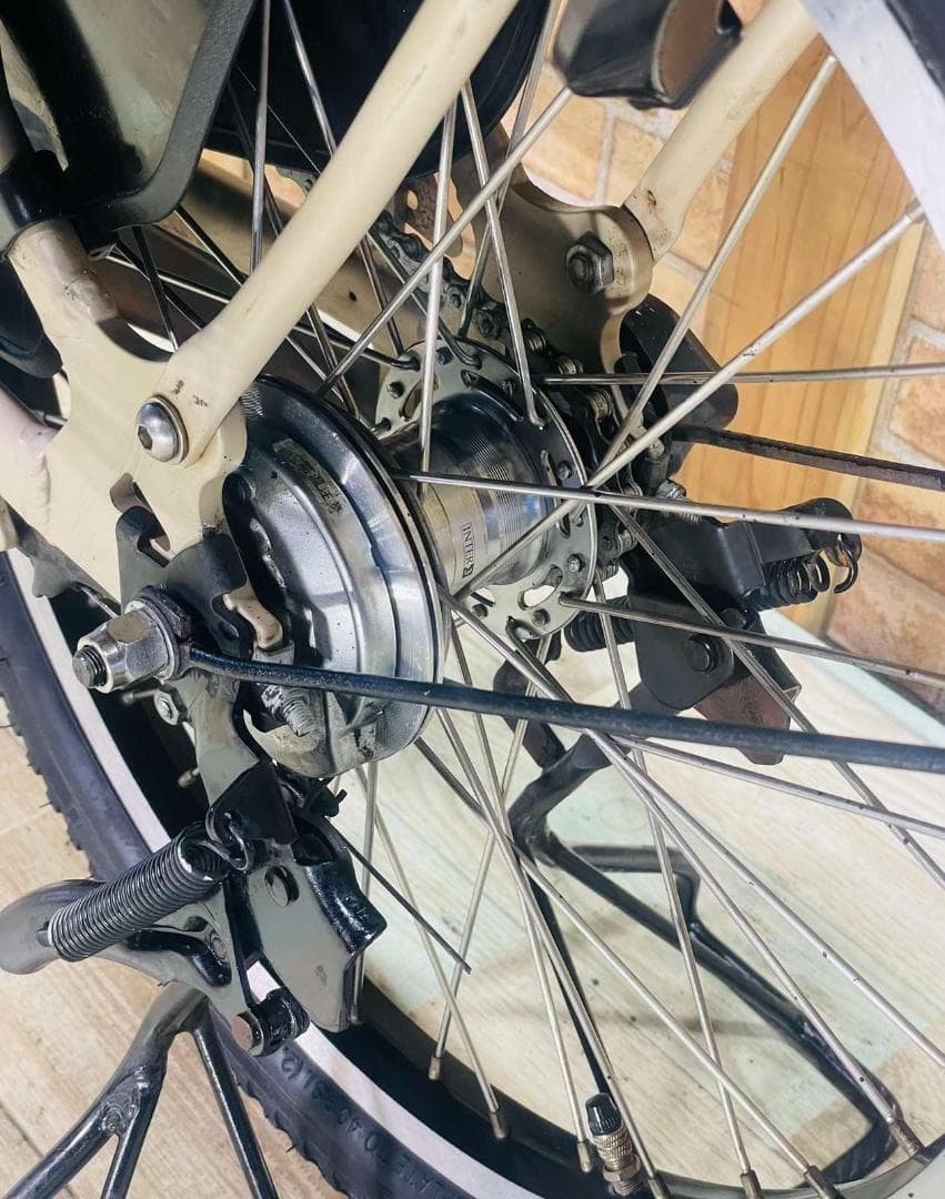 ベージュ系 ビッケ ブリヂストン子供乗せ電動アシスト自転車 H3214