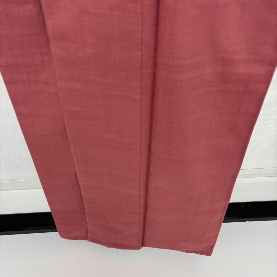 本場結城紬 奥順 はたおり娘 裄66 無地紬 着物 正絹 一つ紋 RK-5540