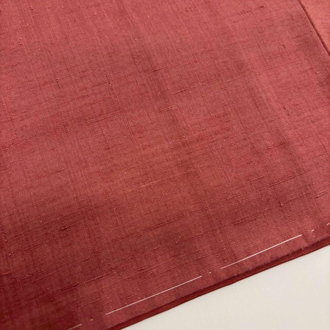 本場結城紬 奥順 はたおり娘 裄66 無地紬 着物 正絹 一つ紋 RK-5540