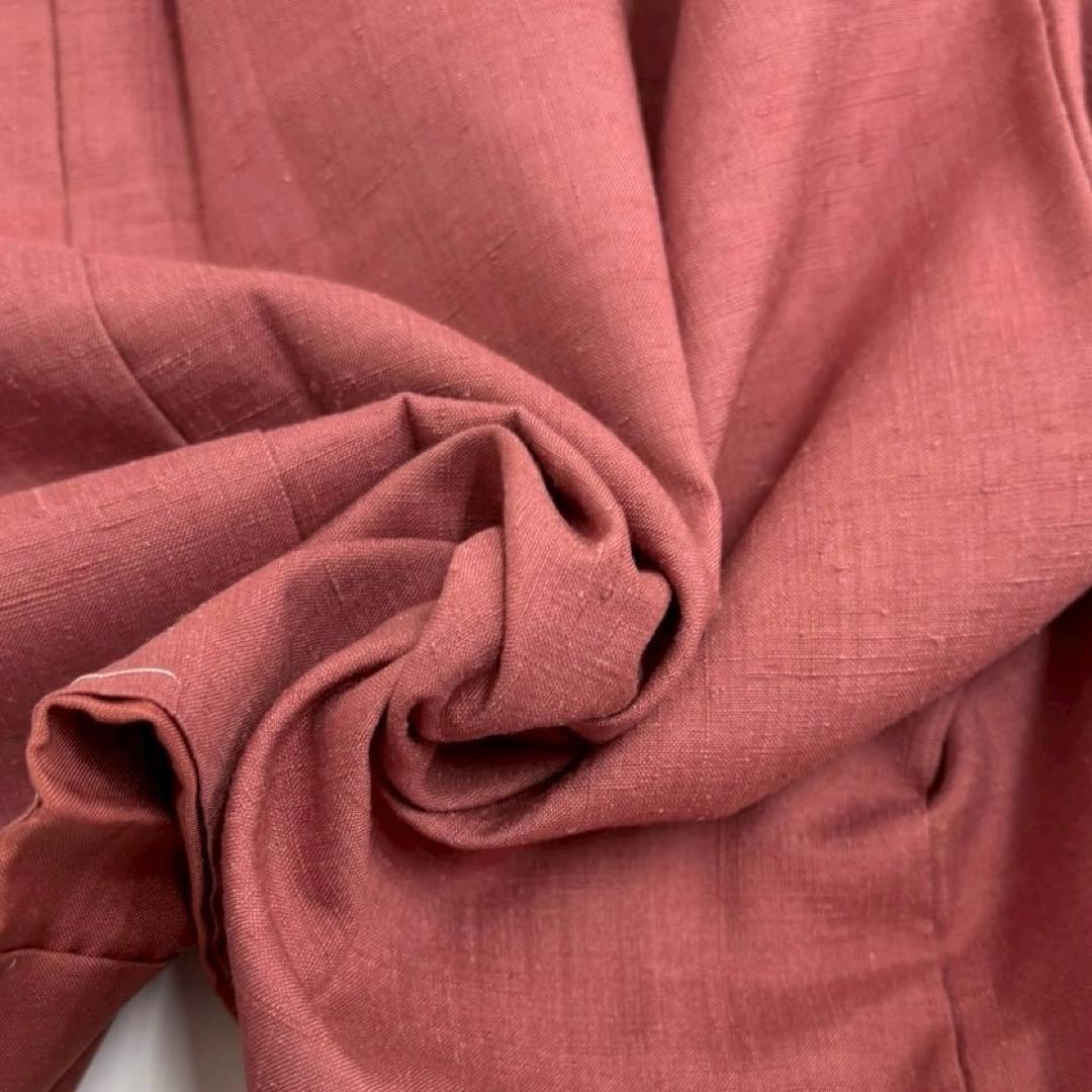 本場結城紬 奥順 はたおり娘 裄66 無地紬 着物 正絹 一つ紋 RK-5540