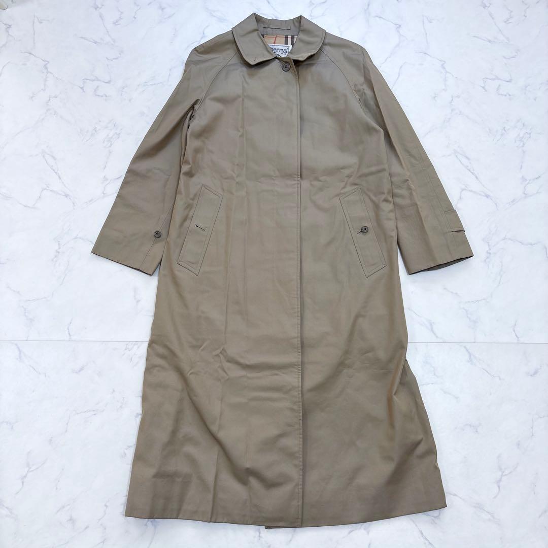 美品 BURBERRY ノバチェックステンカラーコート ロングコートMベージュ