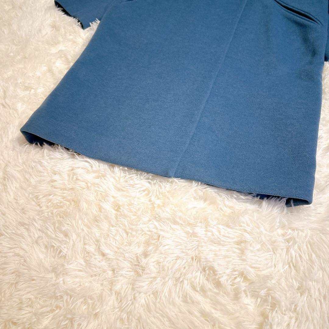 極美品 イエナ オーバー チェスターコート マンテコ ブルー MANTECO S