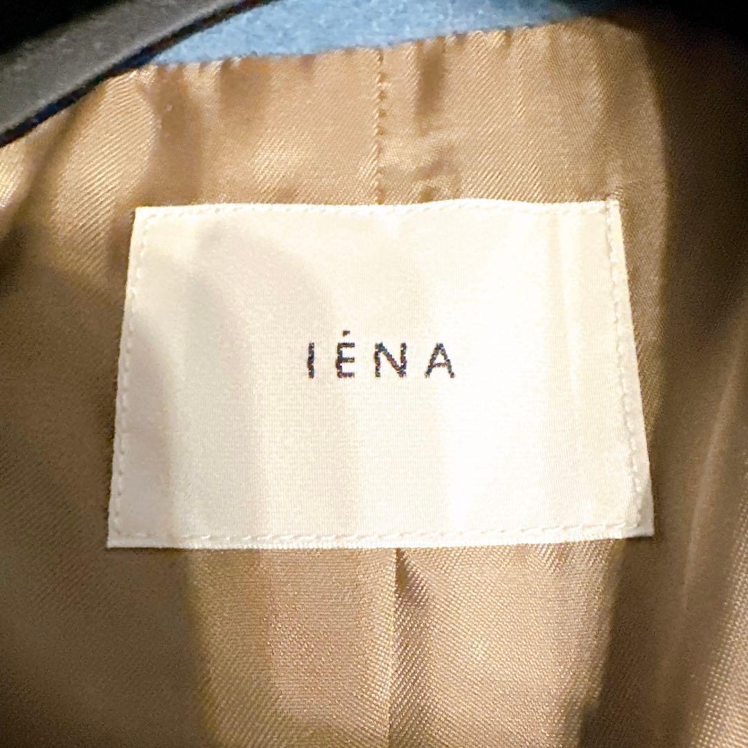 極美品 イエナ オーバー チェスターコート マンテコ ブルー MANTECO S