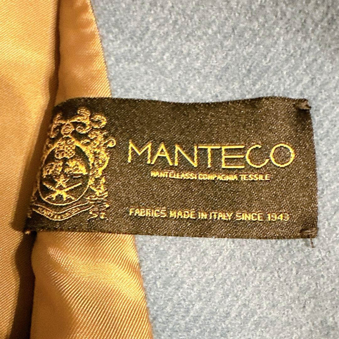 極美品 イエナ オーバー チェスターコート マンテコ ブルー MANTECO S