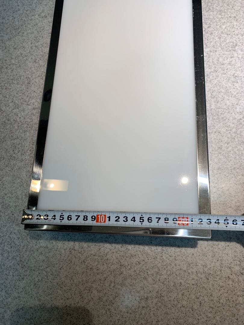 ナンバープレート型アンドン　大型用ステンレス　　蛍光灯ユニット付き。