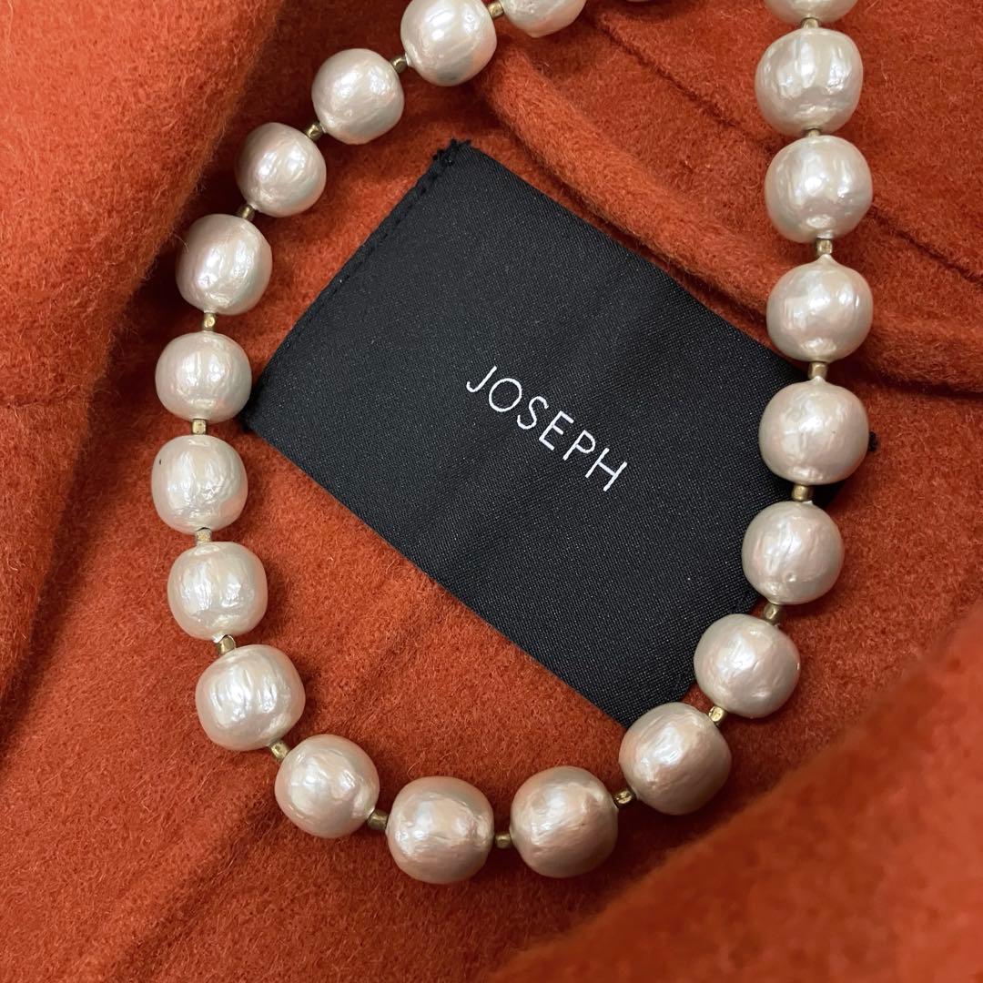 新品タグ付◆JOSEPH ダブルフェイスカシミヤコート38 シナモンカラー21万