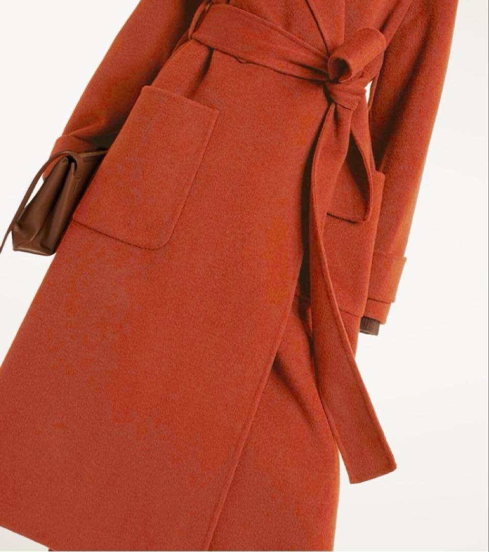 新品タグ付◆JOSEPH ダブルフェイスカシミヤコート38 シナモンカラー21万