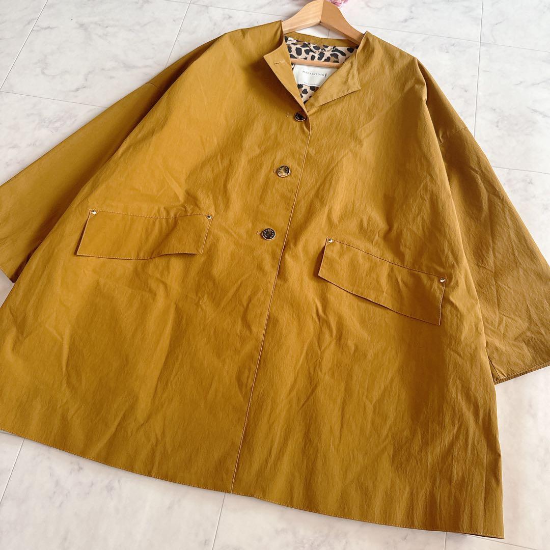 大人気✨MACKINTOSH HUMBIE ノーカラーコート レオパード裏地 8