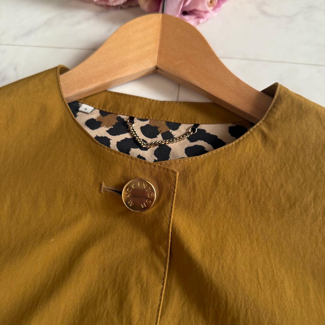 大人気✨MACKINTOSH HUMBIE ノーカラーコート レオパード裏地 8