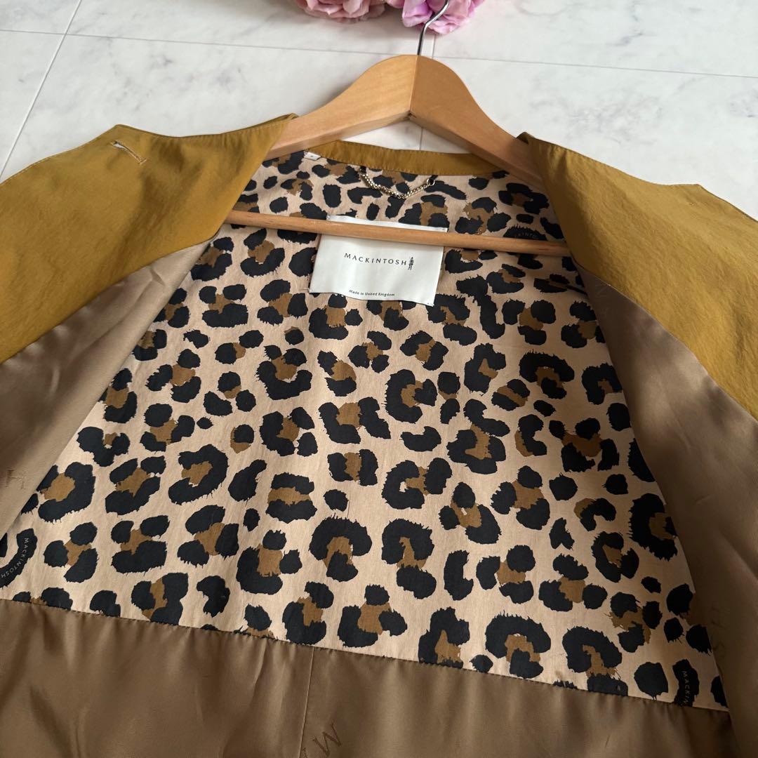 大人気✨MACKINTOSH HUMBIE ノーカラーコート レオパード裏地 8