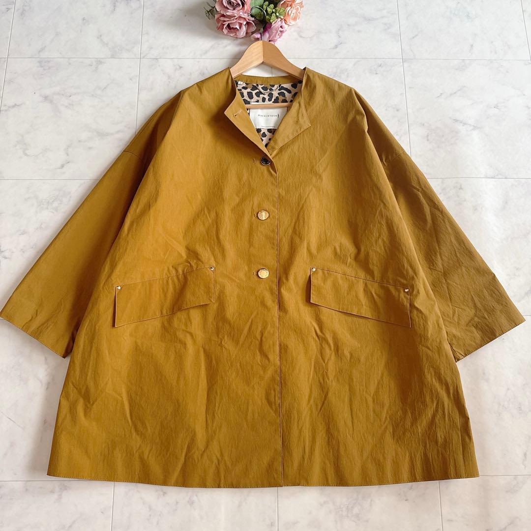 大人気✨MACKINTOSH HUMBIE ノーカラーコート レオパード裏地 8