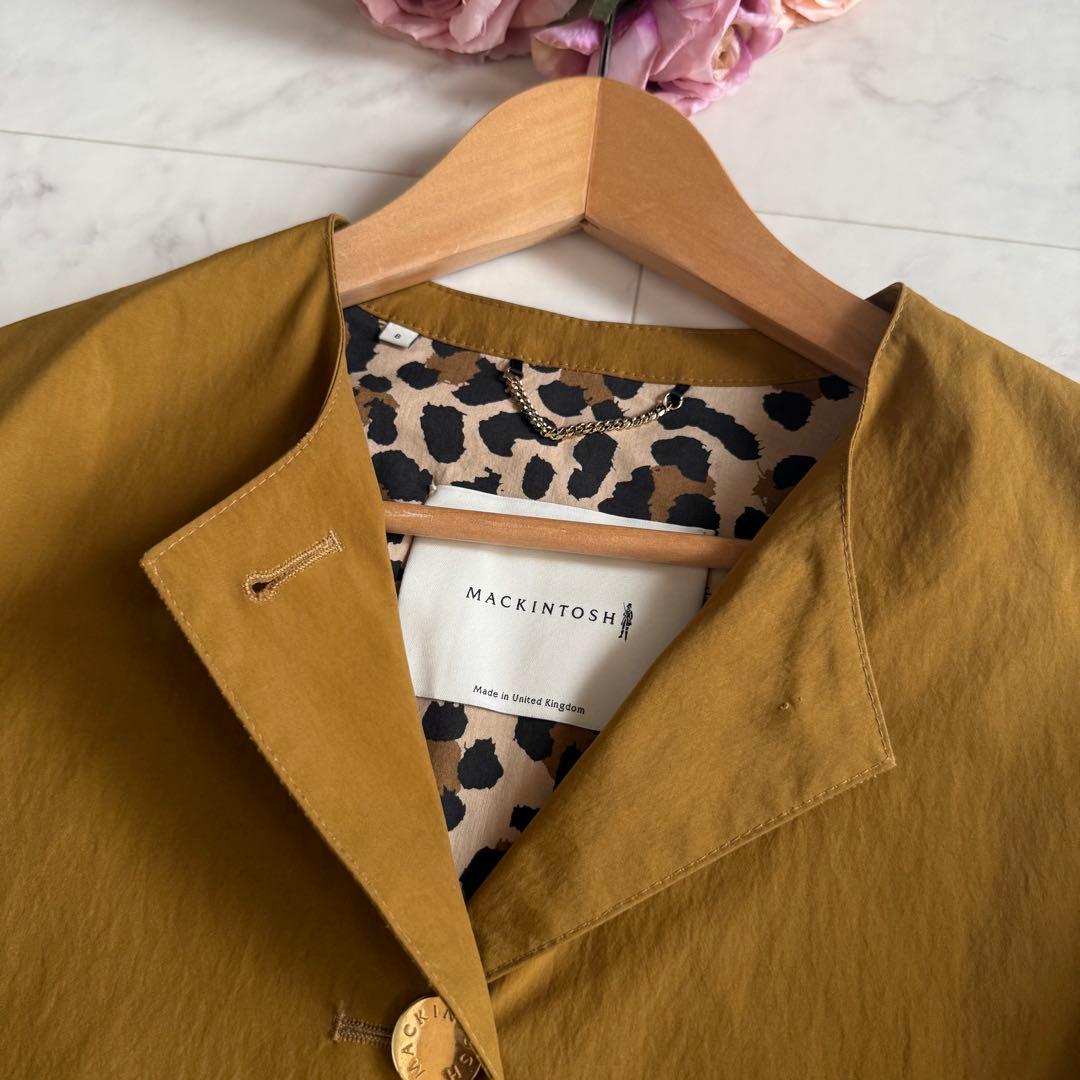 大人気✨MACKINTOSH HUMBIE ノーカラーコート レオパード裏地 8