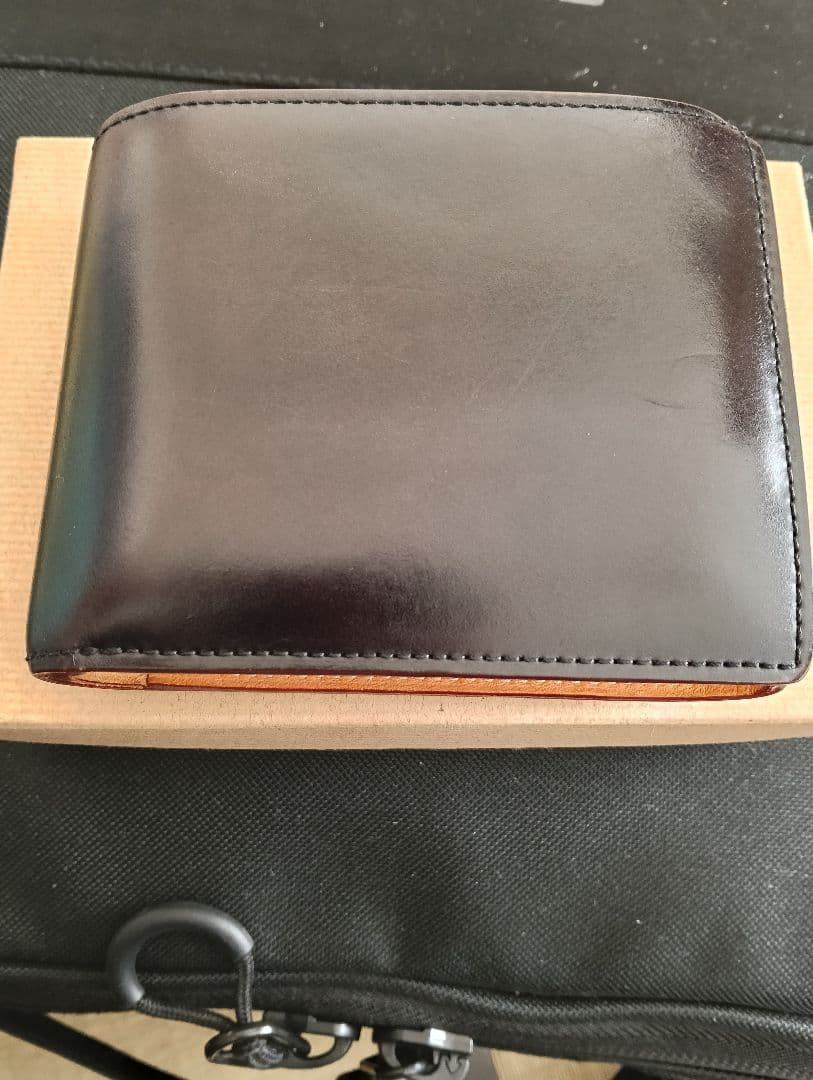 土日発送 GANZO コードバン 折り財布 馬革