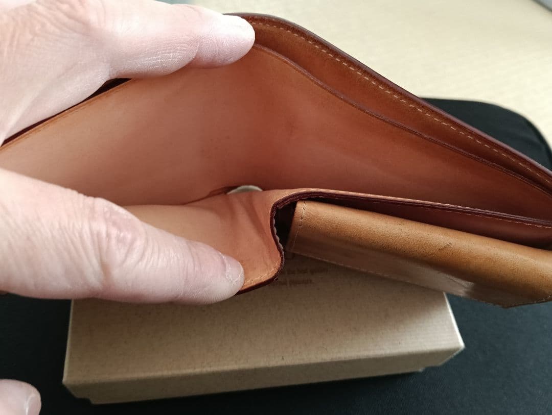 土日発送 GANZO コードバン 折り財布 馬革