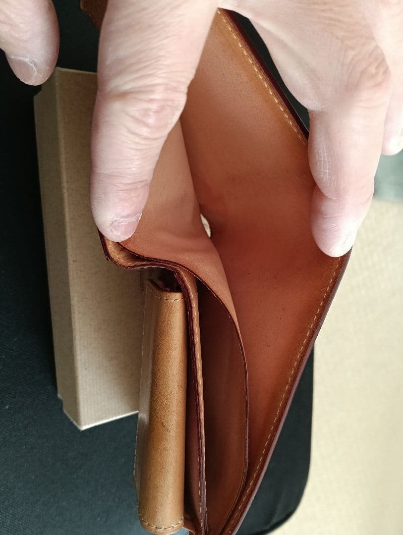 土日発送 GANZO コードバン 折り財布 馬革