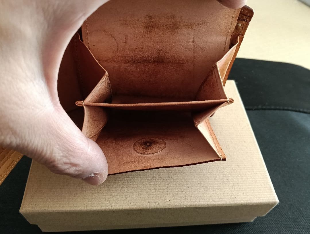 土日発送 GANZO コードバン 折り財布 馬革