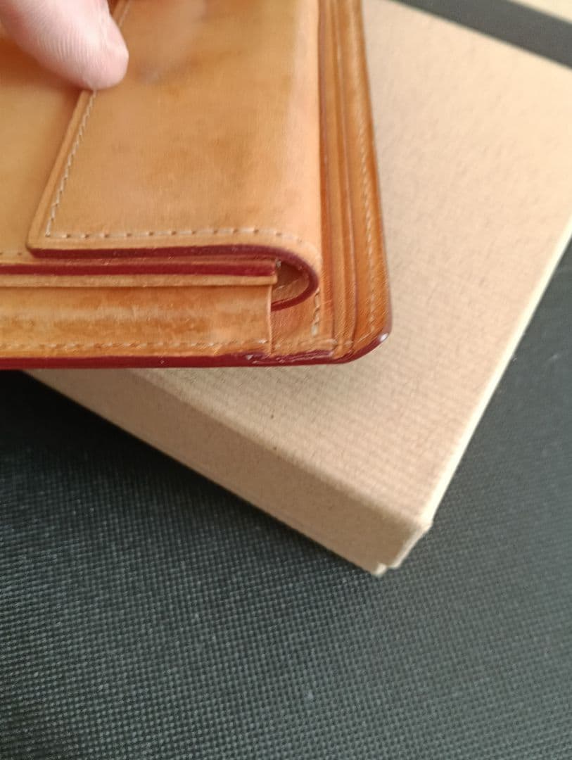 土日発送 GANZO コードバン 折り財布 馬革