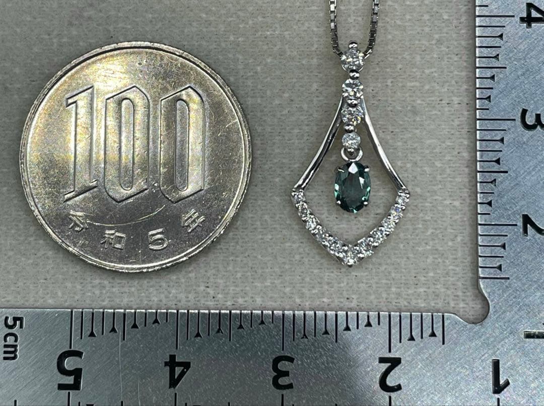 JA161★高級 アレキサンドライト0.22ct D pt ヘッド 鑑別付