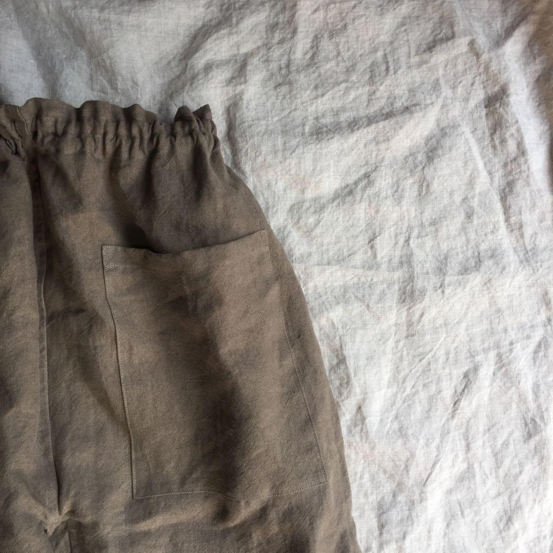 リネンのもんぺ　モカ